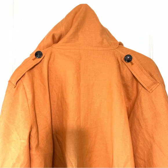 Linen Cropped Hoodie Peacoat/Trench NWOT Size SR - Picture 8 of 16